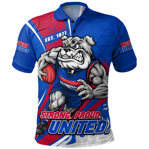 Western Bulldogs Polo Shirt Unstoppable Fighting Premiership Force