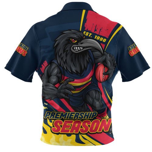 Adelaide Crows Zip Polo Shirt Unstoppable Fighting Premiership Force