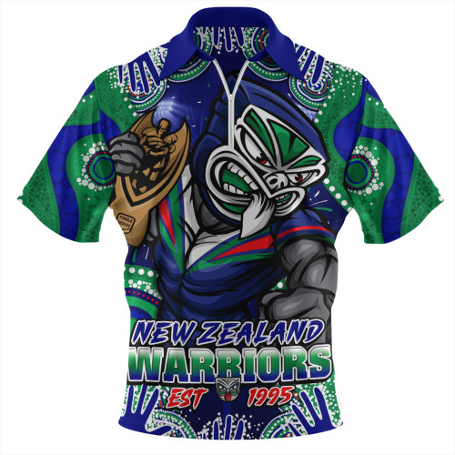 New Zealand Warriors Zip Polo Shirt Relentless Force Finals Series Championship