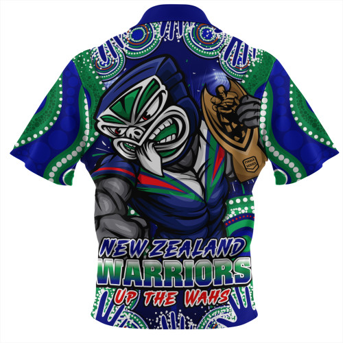 New Zealand Warriors Zip Polo Shirt Relentless Force Finals Series Championship