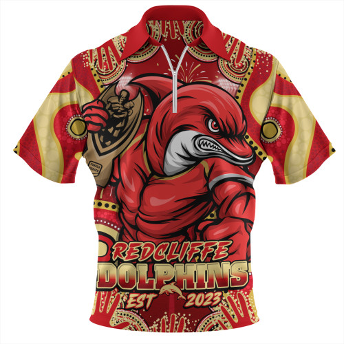 Redcliffe Dolphins Zip Polo Shirt Relentless Force Finals Series Championship