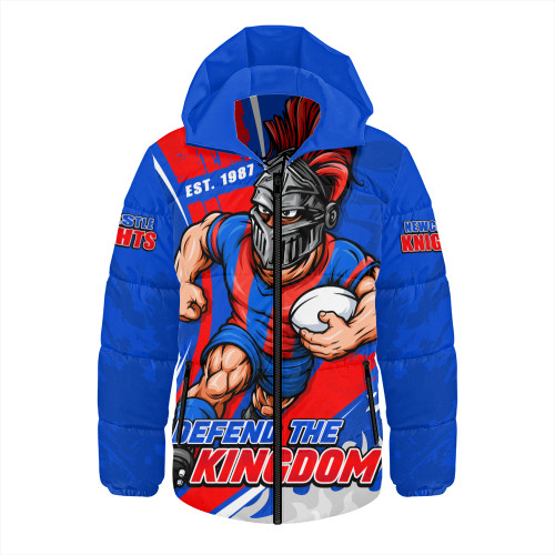Newcastle Knights Hooded Padded Jacket Unstoppable Fighting Premiership Force