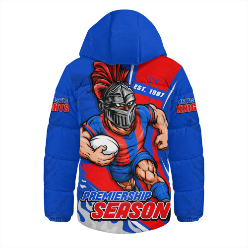 Newcastle Knights Hooded Padded Jacket Unstoppable Fighting Premiership Force