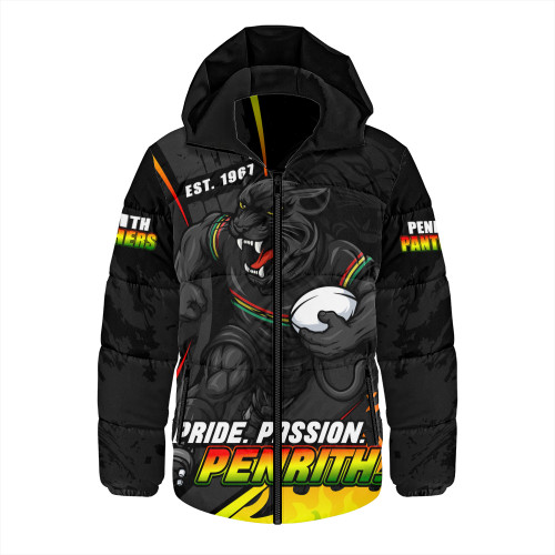Penrith Panthers Hooded Padded Jacket Unstoppable Fighting Premiership Force