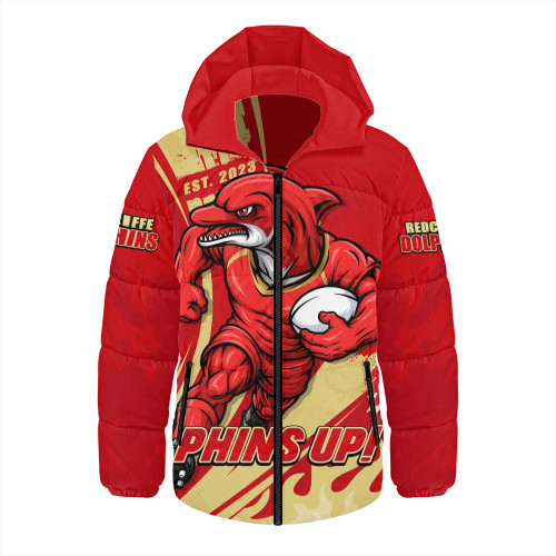 Redcliffe Dolphins Hooded Padded Jacket Unstoppable Fighting Premiership Force