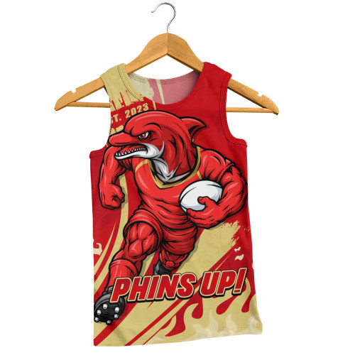 Redcliffe Dolphins Men Tank Top Unstoppable Fighting Premiership Force