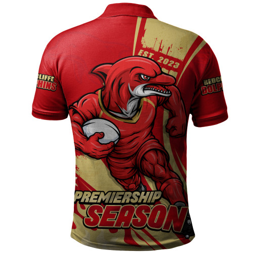 Redcliffe Dolphins Polo Shirt Unstoppable Fighting Premiership Force