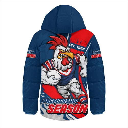 Sydney Roosters Hooded Padded Jacket Unstoppable Fighting Premiership Force