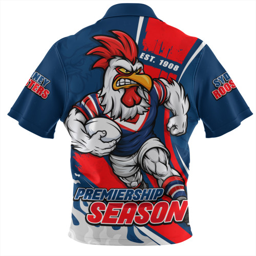 Sydney Roosters Zip Polo Shirt Unstoppable Fighting Premiership Force
