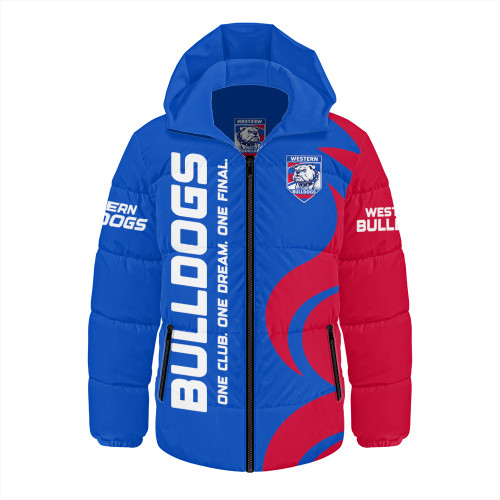 Western Bulldogs Hooded Padded Jacket One Team One Premiership Dream