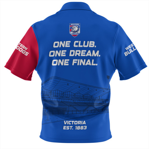 Western Bulldogs Zip Polo Shirt One Team One Premiership Dream