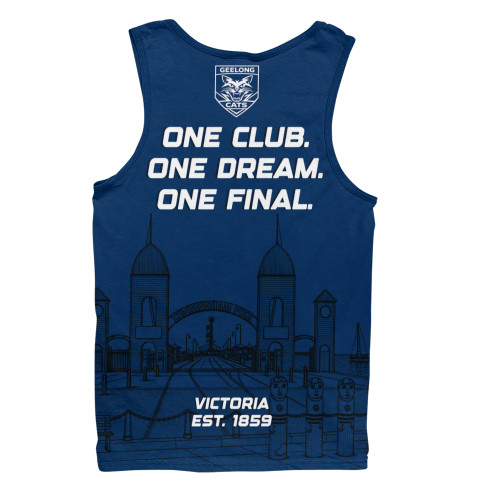 Geelong Cats Men Tank Top One Team One Premiership Dream