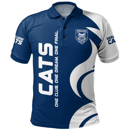 Geelong Cats Polo Shirt One Team One Premiership Dream
