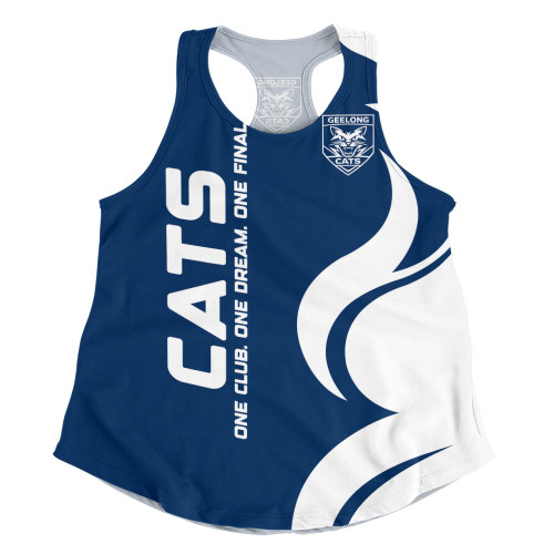 Geelong Cats Women Racerback Tank One Team One Premiership Dream
