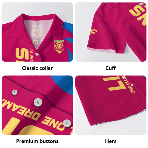 Brisbane Lions Hawaiian Shirt One Team One Premiership Dream