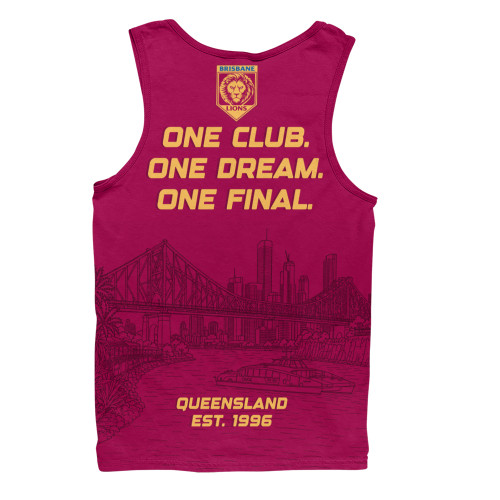 Brisbane Lions Men Tank Top One Team One Premiership Dream