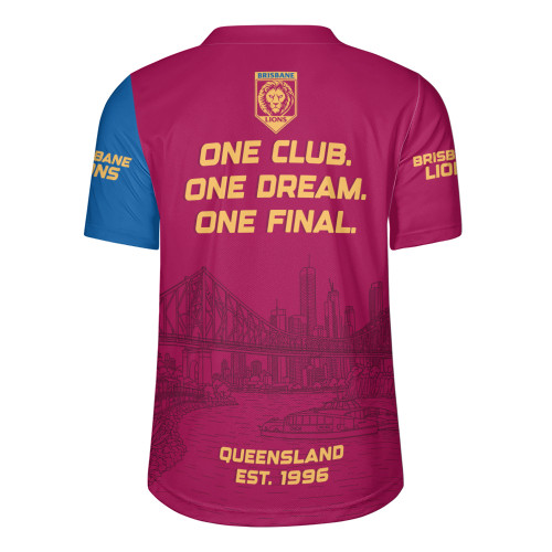 Brisbane Lions Rugby Jersey One Team One Premiership Dream