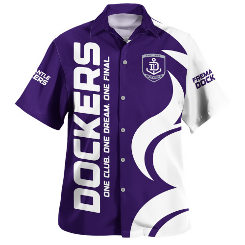 Fremantle Hawaiian Shirt One Team One Premiership Dream
