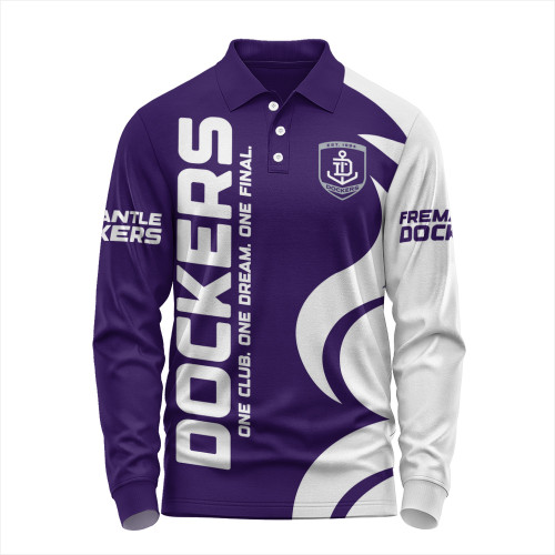 Fremantle Long Sleeve Polo Shirt One Team One Premiership Dream