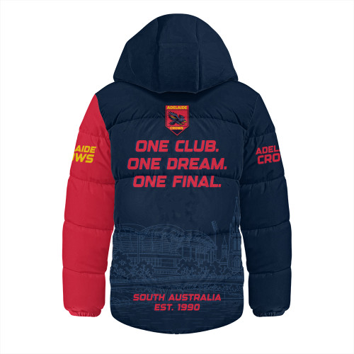 Adelaide Crows Hooded Padded Jacket One Team One Premiership Dream