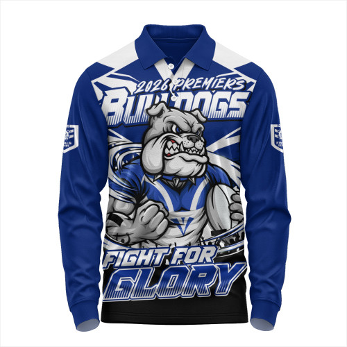 Canterbury-Bankstown Bulldogs Long Sleeve Polo Shirt Fearless Fight For Finals Glory