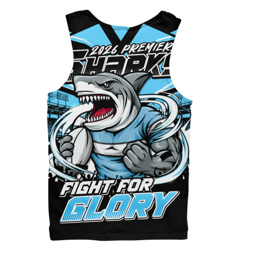 Cronulla-Sutherland Sharks Men Tank Top Fearless Fight For Finals Glory