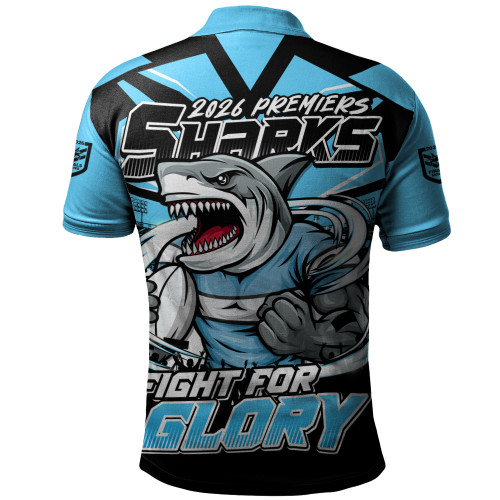 Cronulla-Sutherland Sharks Polo Shirt Fearless Fight For Finals Glory
