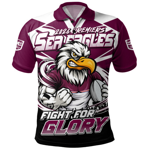 Manly Warringah Sea Eagles Polo Shirt Fearless Fight For Finals Glory
