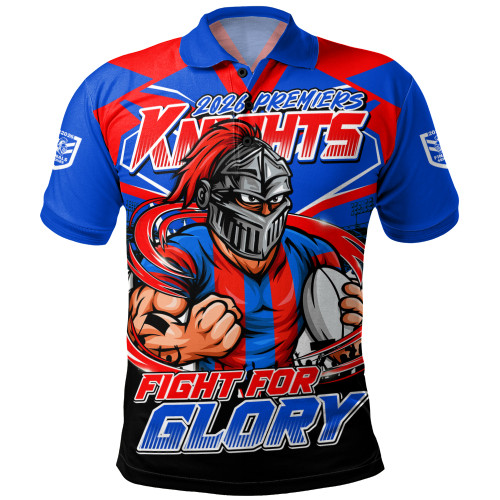 Newcastle Knights Polo Shirt Fearless Fight For Finals Glory