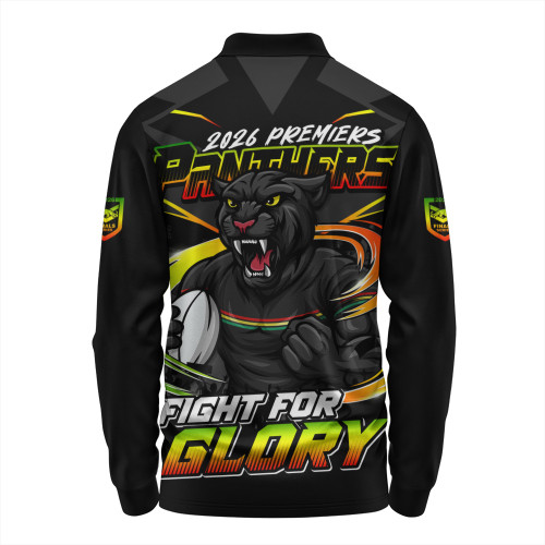 Penrith Panthers Long Sleeve Polo Shirt Fearless Fight For Finals Glory