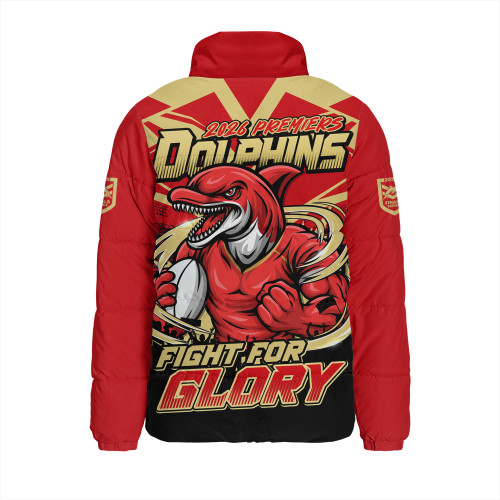 Redcliffe Dolphins Padded Jacket Fearless Fight For Finals Glory