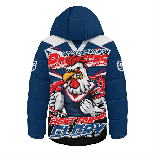 Sydney Roosters Hooded Padded Jacket Fearless Fight For Finals Glory