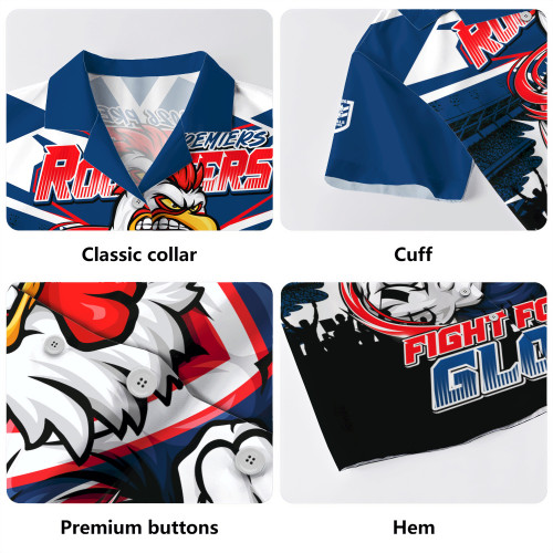 Sydney Roosters Hawaiian Shirt Fearless Fight For Finals Glory