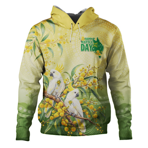 Australia Hoodie Happy Wattle Day Cockatoo Native Bloom Celebration