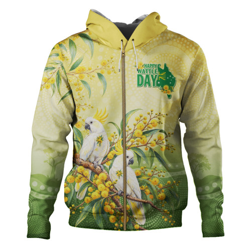 Australia Hoodie Happy Wattle Day Cockatoo Native Bloom Celebration
