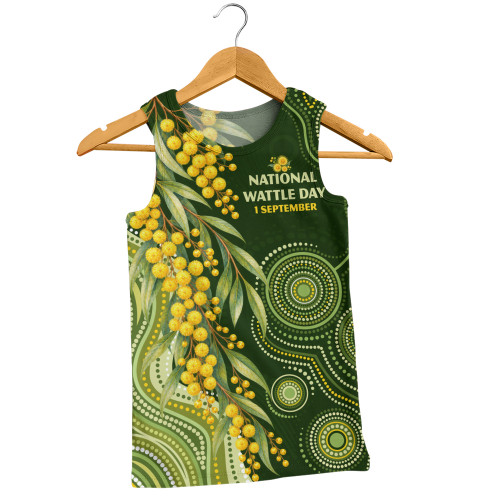 Australia Men Tank Top Golden Native Bloom National Wattle Day Spirit