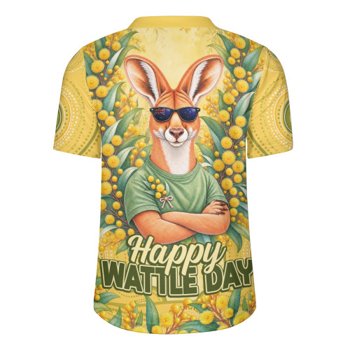 Australia Rugby Jersey Happy Wattle Day Kangaroo Native Bushland Spirit
