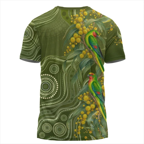 Australia T-Shirt Spring Wattle Swift Parrots Floral National Wattle Day