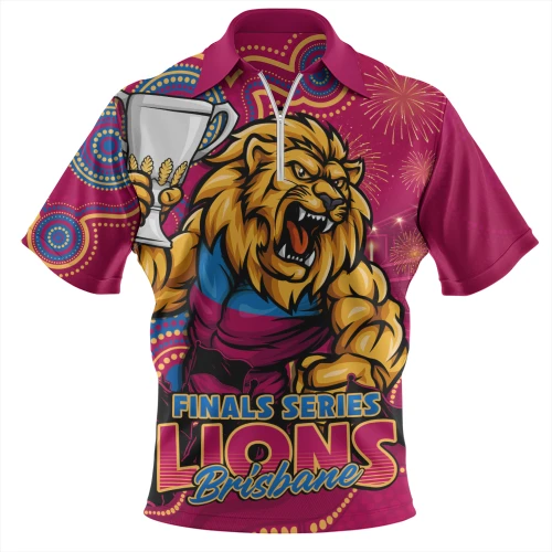 Brisbane Lions Zip Polo Shirt Finals Battle For The Ultimate Championship