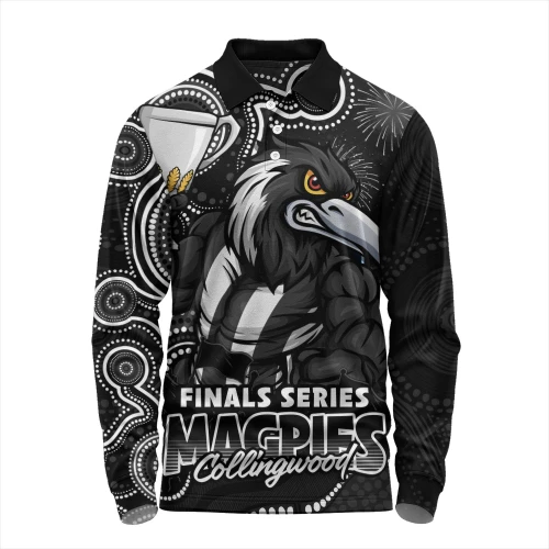 Collingwood Long Sleeve Polo Shirt Finals Battle For The Ultimate Championship
