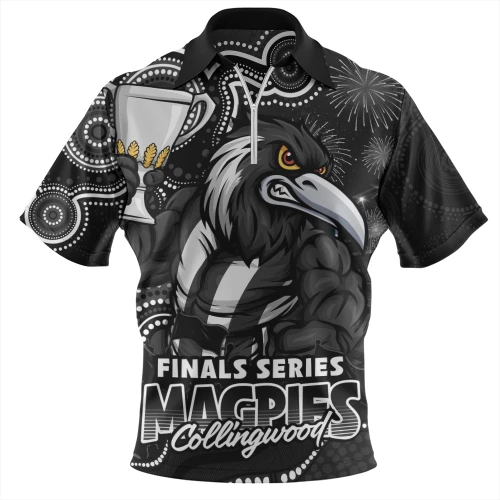 Collingwood Zip Polo Shirt Finals Battle For The Ultimate Championship