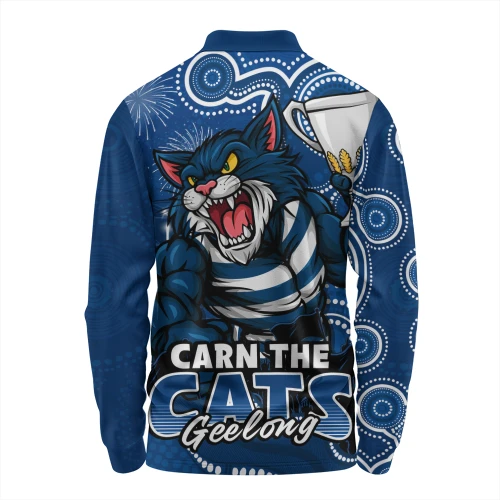 Geelong Cats Long Sleeve Polo Shirt Finals Battle For The Ultimate Championship