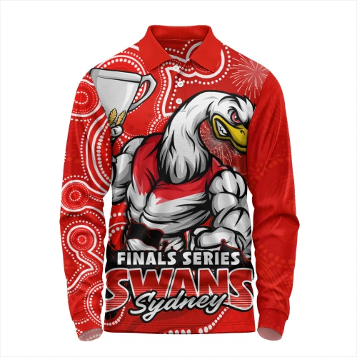 Sydney Swans Long Sleeve Polo Shirt Finals Battle For The Ultimate Championship