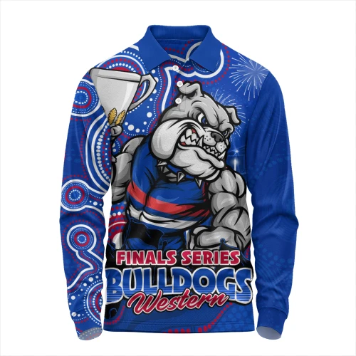Western Bulldogs Long Sleeve Polo Shirt Finals Battle For The Ultimate Championship
