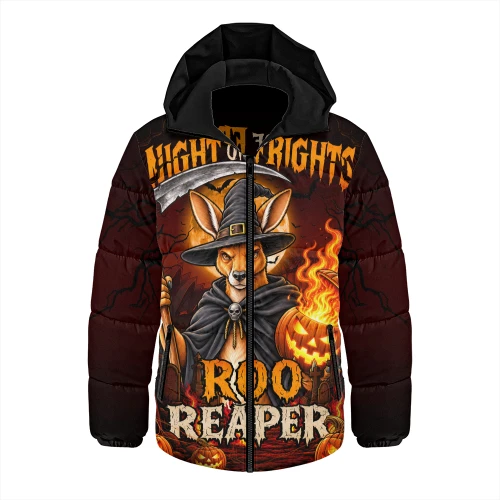 Australia Hooded Padded Jacket Roo Reaper Halloween Fright Night Darkness