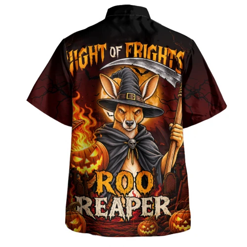Australia Hawaiian Shirt Roo Reaper Halloween Fright Night Darkness