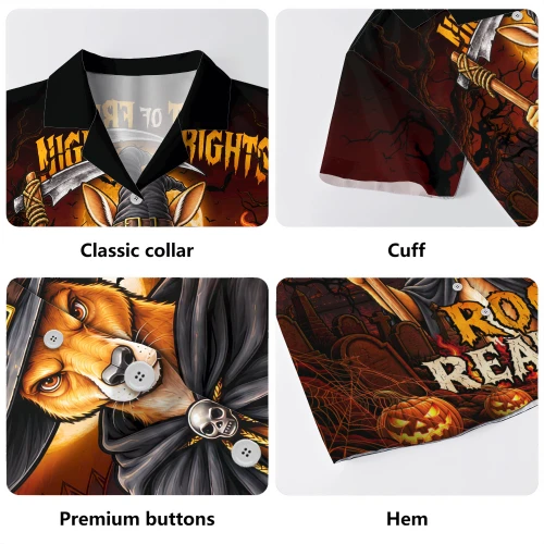 Australia Hawaiian Shirt Roo Reaper Halloween Fright Night Darkness