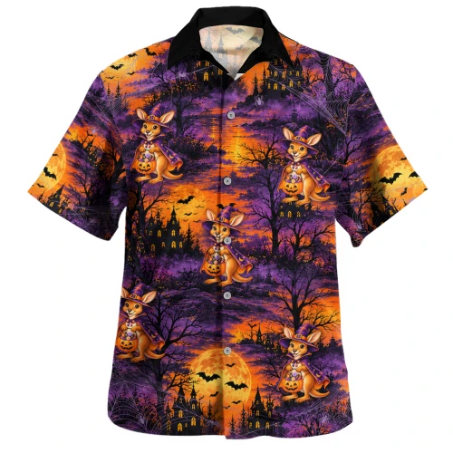 Australia Hawaiian Shirt Witchy Roo’s Haunted Trick Or Treat Night