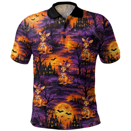 Australia Polo Shirt Witchy Roo’s Haunted Trick Or Treat Night