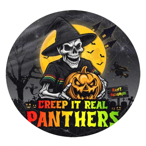 Penrith Panthers Round Rug Creep It Real When Darkness Falls